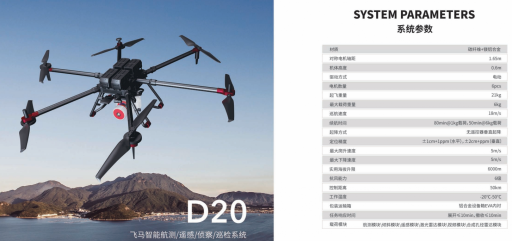 飛馬V10/D20智能航測(cè)/遙感/偵察/巡檢系統(tǒng)2