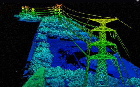 L1采集電網點云模型（三分鐘秒變電力巡線大師）
