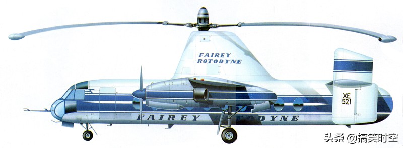 融合了旋翼機(jī)、直升機(jī)和固定翼飛機(jī)的黑科技 Fairey Rotodyne飛機(jī)