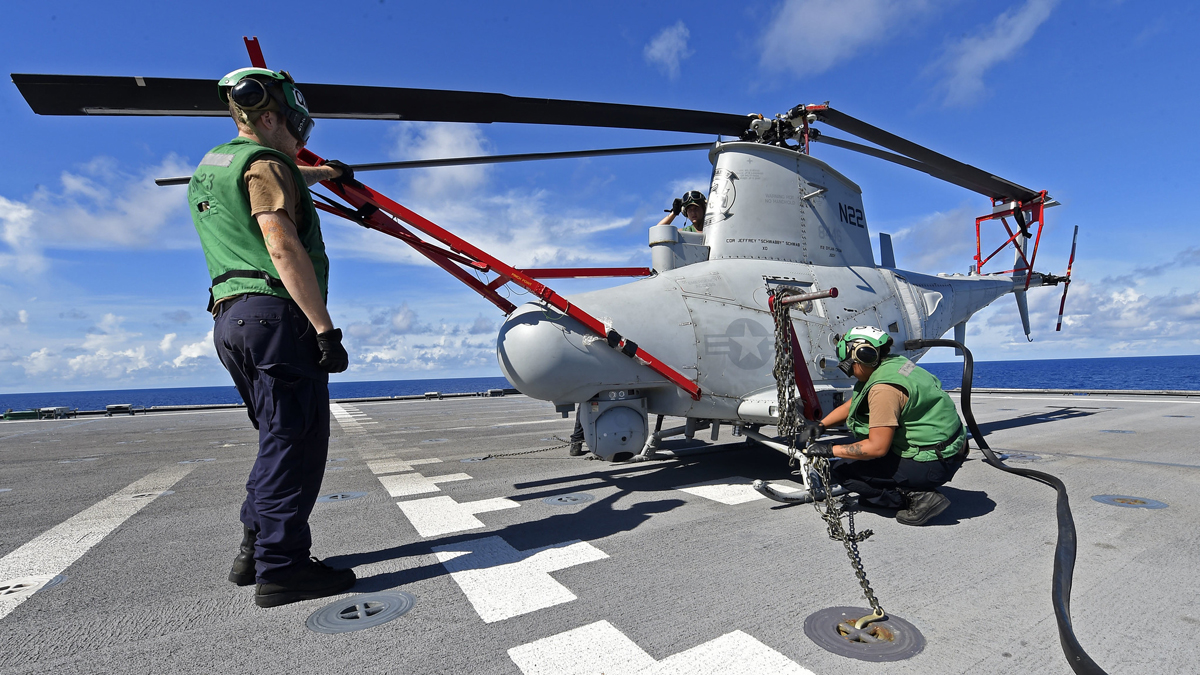 又出事！美軍一架MQ-8B無人機(jī)在基地內(nèi)墜毀