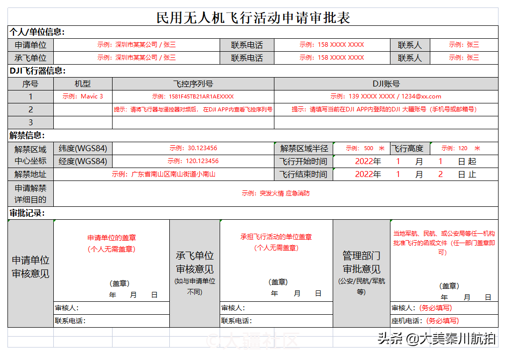 航拍無人機在禁飛區(qū)需要準備哪些材料？